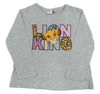 Šedé melírované triko se Simbou Disney