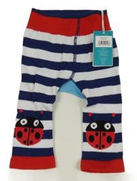 Nové - Tmavomodro-bílé punčochové legíny s beruškami Blade Rose