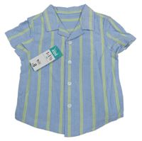 Nové - Modro-limetková pruhovaná košile Matalan
