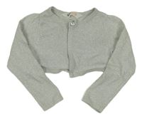 Stříbrné třpytivé svetrové bolerko H&M