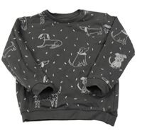 Tmavošedá mikina s pejsky M&S