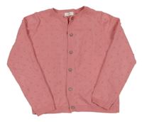 Lososový propínací svetr s bambulkami Next 