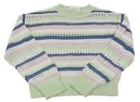 Barevný děrovaný crop svetr H&M