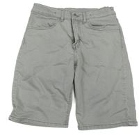 Šedé riflové slim fit kraťasy H&M