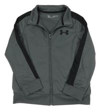 Šedo-černá propínací sportovní mikina s logem Under Armour