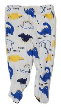 Bílé polodupky s dinosaury St. Bernard