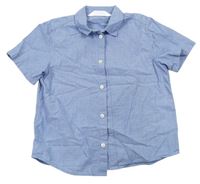 Modrá melírovaná košile H&M