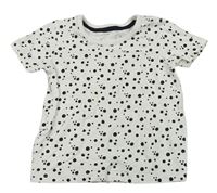 Bílo-černé puntíkaté melírované tričko George