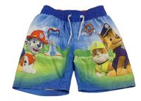 Modro-zelené plážové kraťasy s PAW PATROL Rebel