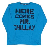 Modré triko s nápisy YIGGA