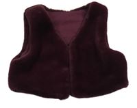 Tmavovínové kožešinové podšité bolérko St. Bernard