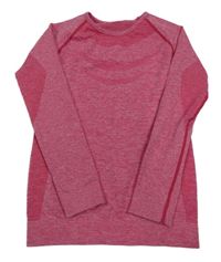 Růžové melírované thermo triko crivit