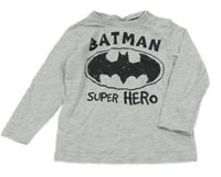 Šedé melírované triko s Batmanem 