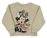 Béžová mikina s Minnie s překlápěcími flitry H&M