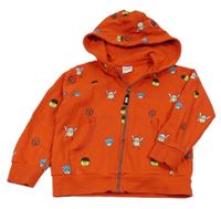 Červená propínací mikina s Avengers a kapucí Next