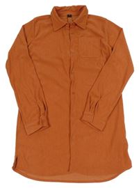 Skořicové manšestrové propínací šaty KIDS