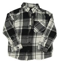 Černo-bílá kostkovaná košile Nutmeg