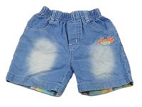 Modré riflové kraťasy s logem Holly Week