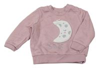 Pudrová mikina s měsícem/kapsou PRIMARK
