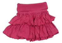 Růžová bavlněná vrstvená sukně H&M