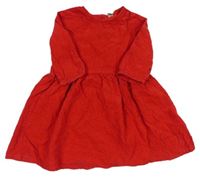 Červené manšestrové šaty Tu
