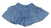 Modrá lehká riflová sukňové kraťasy Matalan