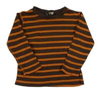 Hnědo-medové pruhované triko H&M
