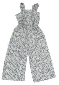 Bílý květovaný culottes overal Primark