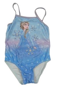 Světlemodré jednodílné plavky s Elsou Disney