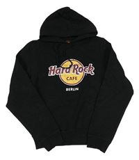 Černá mikina s potiskem a kapucí - Hard Rock Café