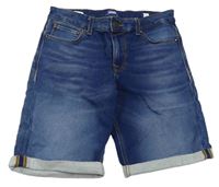 Modré teplákové riflové regular kraťasy Jack & Jones