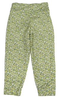 Bílé květované sportovní capri legíny Primark