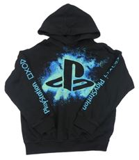 Černá mikina s logem PlayStation a kapucí H&M