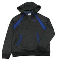 Tmavošedo-černá melírovaná sportovní mikina s kapucí Lonsdale