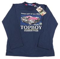 Nové - Tmavomodré triko s autem