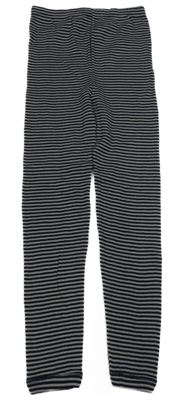 Šedo-černé pruhované spodní kalhoty C&A