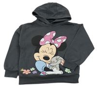 Antracitová mikina s Minnie a kapucí Primark