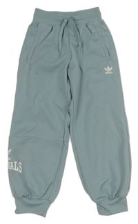 Světlezelené sportovní tepláky s logem Adidas