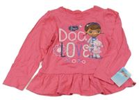 Nové - Tmavorůžové triko s doktorkou McStuffins St. Bernard