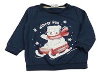 Tmavomodrá mikina s medvědem So Cute