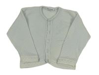 Světlemodrý propínací svetr