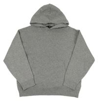 Šedý melírovaný svetr s kapucí Zara