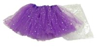 Nové - Kostým - Fialová tylová sukně s hvězdami
