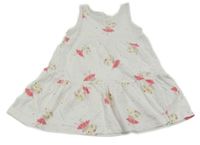 Bílé bavlněné šaty s myškami Name it