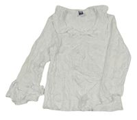 Bílá mačkaná halenka s límečkem C&A