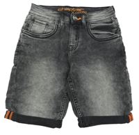 Tmavošedé teplákové riflové kraťasy Chapter Young