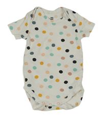Bílé puntíkaté body Hema