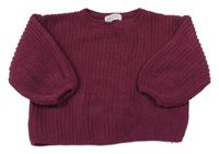Vínový svetr H&M