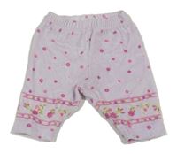 Lila květované sametové tepláky Mothercare