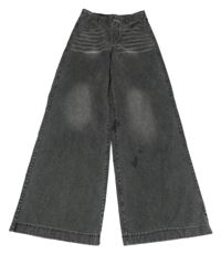Antracitové široké tregíny riflového vzhledu H&M